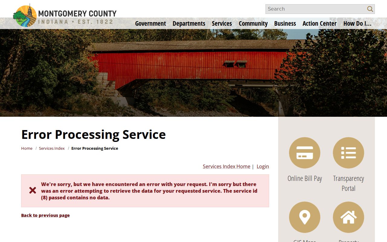 Montgomery County court record and filing fee page