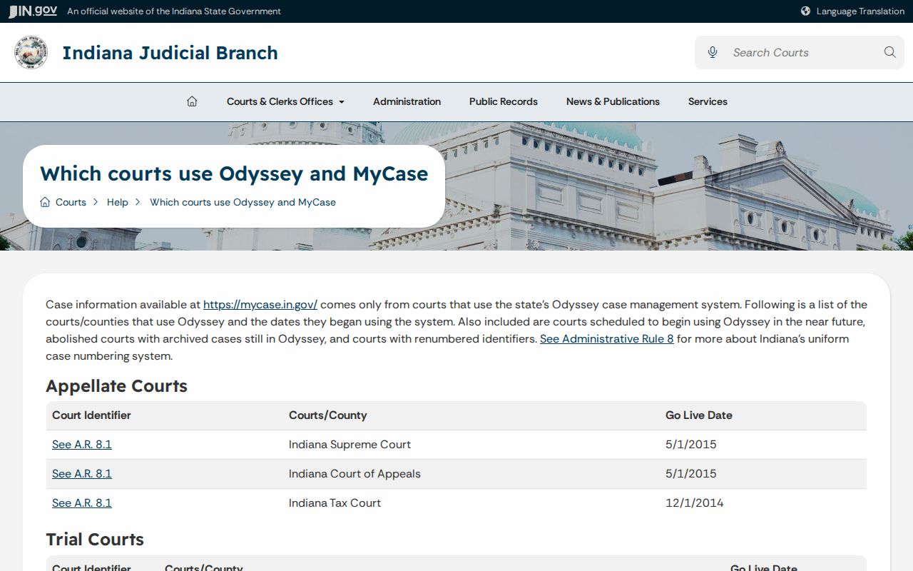 Montgomery County court docket Odyssey identifiers